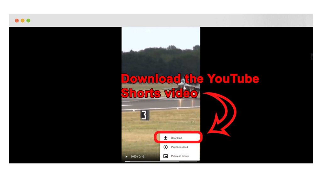 Selecione o ícone "Três pontos" localizado no canto inferior esquerdo do vídeo