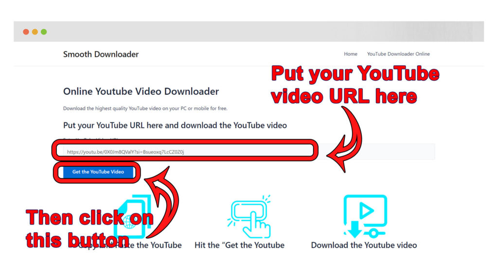 Vložte adresu URL videa YouTube